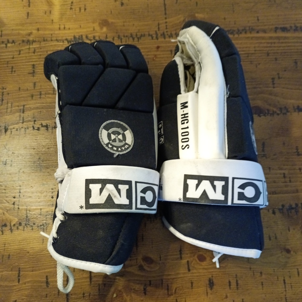 Vintage CCM Pro Guard Ultra 100 Mens Hockey Gloves Large Black M-HG 100S